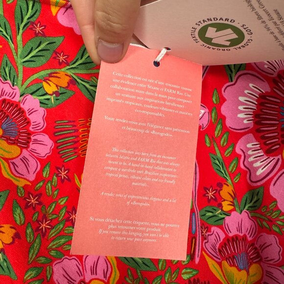 NWT Sezane x Farm Rio collab - Pippa Dress - floral/tropical/bird print - size M - Picture 10 of 17